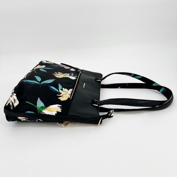 Travelon Anti Theft Addison Tote Bag Midnight Floral Travel 15x11x4 READ Black - Picture 3 of 10